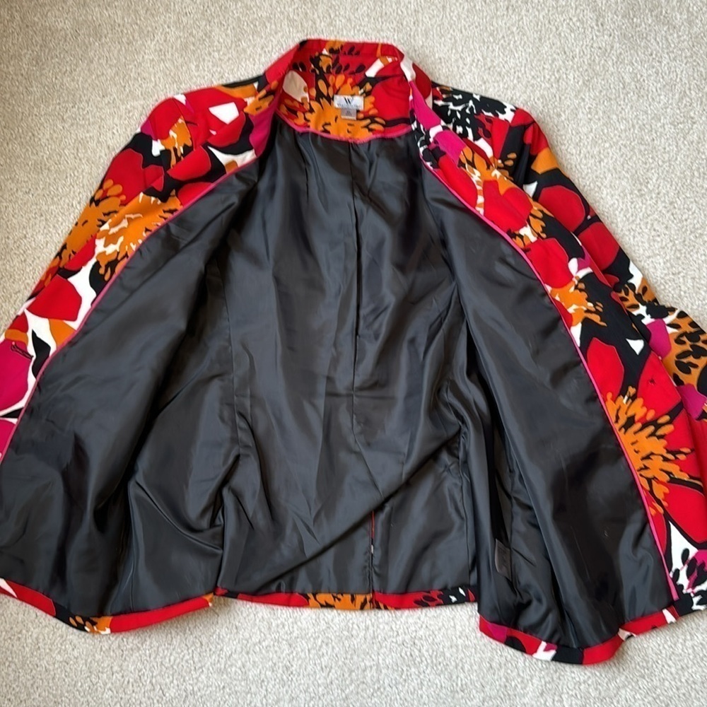 Worthington Blazer Vintage Colorful Floral Single Breasted Lightweight Size XL - Picture 7 of 9